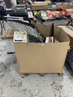 PALLET OF ITEMS TO INC LOGIK 16" GUNB METAL PEDESTAL FAN