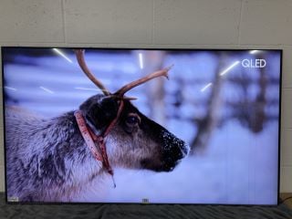 SAMSUNG 65" QLED TV MODEL: QE65Q60DAU RRP: £799 (NO REMOTE, NO STAND, WITH BOX) (DISPLAY FAULT, SCRATCH ON SCREEN)