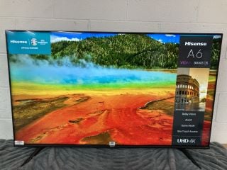 HISENSE 55" TV MODEL: 55A6BGTUK RRP: £324(NO REMOTE, WITH STAND, WITH BOX) (SCRATCH ON SCREEN)