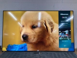 HISENSE 85" TV MODEL: 85E7NQTUK RRP: £2,099 (WITH REMOTE, NO STAND, SCRATCH ON SCREEN, NO BOX)