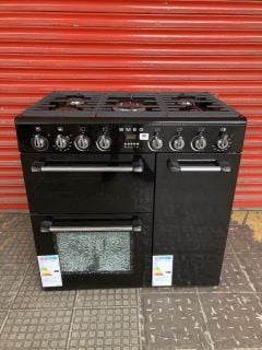 SMEG DUAL FUEL RANGE COOKER MODEL: BM93BL RRP: £1,199 (SMASHED GLASS)