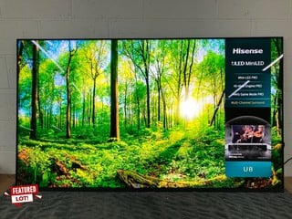 HISENSE 75" TV MODEL: 75U8NQTUK RRP: £2,399 (NO REMOTE, NO STAND, NO BOX) (CASE DAMAGE)