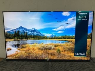 HISENSE 65" TV MODEL: 65U8HQTUK RRP: £799 (NO REMOTE, NO STAND, NO BOX) (CASE DAMAGE, SCREEN FAULT)