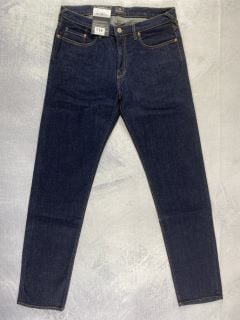 PAUL SMITH MEN'S TAPERED FIT JEAN. SIZE: 32, MADE FROM: 99% COTTON 1% ELASTANE - WOVEN BLUE DENIM 14.5OZ. RRP: £115