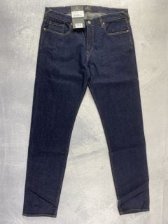 PAUL SMITH MEN'S TAPERED FIT JEAN. SIZE: 32, MADE FROM: 99% COTTON 1% ELASTANE - WOVEN BLUE DENIM 14.5OZ. RRP: £115