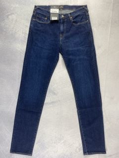 PAUL SMITH MEN'S TAPERED FIT JEAN. SIZE: 30, MADE FROM: 99% COTTON 1% ELASTANE - WOVEN BLUE DENIM 14.5OZ. RRP: £115