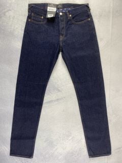 PAUL SMITH MEN'S TAPERED FIT JEAN. SIZE: 32, MADE FROM: 100% COTTON - WOVEN BLUE DENIM 12.9OZ. RRP: £