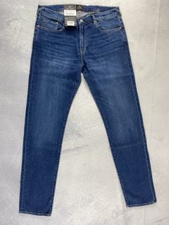 PAUL SMITH MEN'S TAPERED FIT JEAN. SIZE: 32, MADE FROM: 99% COTTON 1% ELASTANE - WOVEN BLUE DENIM 14.5OZ. RRP: £125