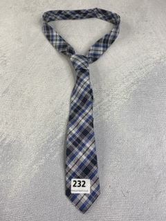 PAUL SMITH MEN'S TIE NARROW 6CM CHECK. MADE FROM: 64 SILK 36 LINEN. RRP: £100