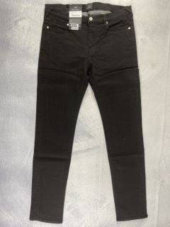 PAUL SMITH MEN'S SLIM FIT JEAN. SIZE: 32, MADE FROM: 95% COTTON 4% POLYESTER 1% ELASTANE - WOVEN BLACK DENIM 15.5. RRP: £125