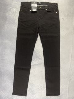 PAUL SMITH MEN'S SLIM FIT JEAN. SIZE: 32, MADE FROM: 95% COTTON 4% POLYESTER 1% ELASTANE - WOVEN BLACK DENIM 15.5. RRP: £1225