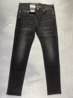 PAUL SMITH MEN'S SLIM FIT JEAN. SIZE: 30, MADE FROM: 95% COTTON 4% POLYESTER 1% ELASTANE - WOVEN BLACK DENIM 15.5. RRP: £105