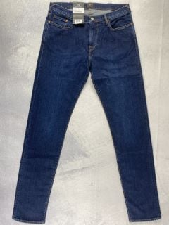 PAUL SMITH MEN'S TAPERED FIT JEAN. SIZE: 32, MADE FROM: 99% COTTON 1% ELASTANE - WOVEN BLUE DENIM 14.5OZ. RRP: £115