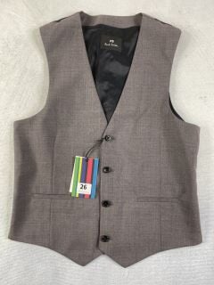 PAUL SMITH GENT'S WAISTCOAT. SIZE: 38, MADE FROM: 100 WOOL WOVEN. RRP: £135