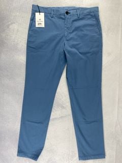 PAUL SMITH MEN'S MID FIT CLEAN CHINO  BS ZEBRA EMB. SIZE: 30, MADE FROM: 97% ORGANIC COTTON 3%ELASTANE. RRP: £140