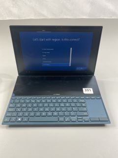 ASUS ZENBOOK 512GB LAPTOP IN BLUE: MODEL NO UX482E (WITH CHARGER) (SLIGHT DAMAGE TO LID). INTEL CORE I7-1165G7, 16GB RAM,   [JPTN42239]