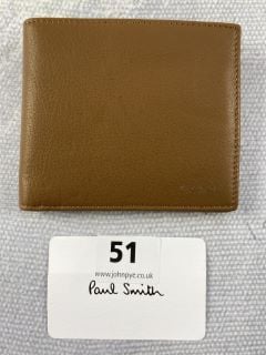 PAUL SMITH MEN'S WALLET BILLCOIN NAPPA. MADE FROM: 100 NAPPA CALF LEATHER. RRP: £155