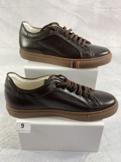 PAUL SMITH MEN'S SHOE BASSO CHOCOLATE. SIZE: 9, MADE FROM: 100% COW LEATHER UPPER/RUBBER SOLE. RRP: £350