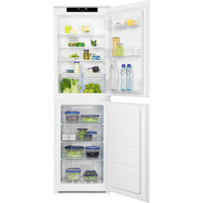 ZANUSSI 177CM HIGH 50/50 INTEGRATED FRIDGE FREEZER WITH SLIDING DOOR FIXING KIT - WHITE MODEL: ZNNN18FS5 RRP: £550 (IN PACKAGING)