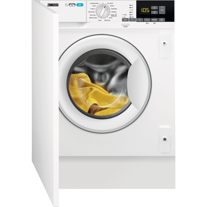 ZANUSSI INTEGRATED 7KG / 4KG WASHER DRYER WITH 1550 RPM - WHITE MODEL: Z716WT83BI RRP: £799(IN PACKAGING)