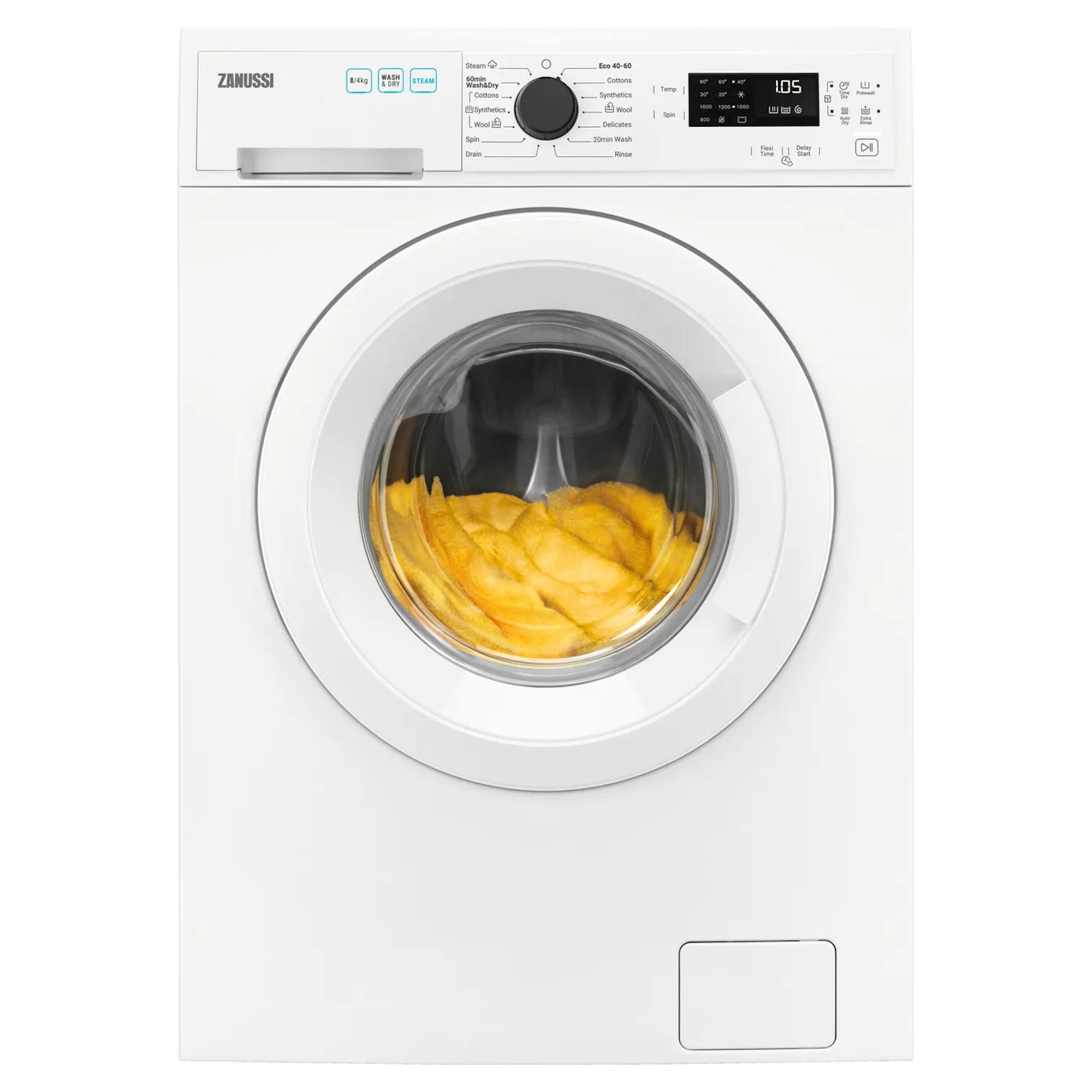 ZANUSSI 8KG / 4KG WASHER DRYER WITH 1600 RPM - WHITE MODEL: ZWD86SB4PW RRP: £730(IN PACKAGING)