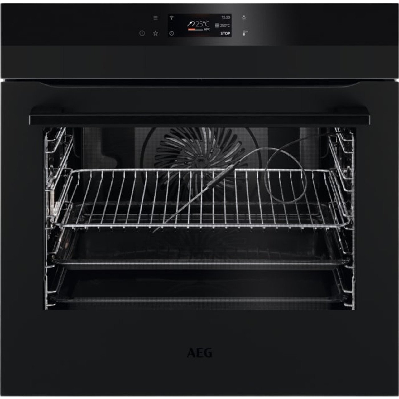 AEG 8000 ASSISTEDCOOKING PYROLYTIC SELF CLEAN OVEN MODEL: BPK74838OT RRP: £799