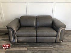 PLASA 2 SEATER POWER RECLINER SOFA WITH POWER HEADREST RRP £999: LOCATION - FLOOR(COLLECTION OR OPTIONAL DELIVERY AVAILABLE)