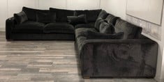 CAVALLI CORNER SOFA SLATE RRP £2300: LOCATION - FLOOR(COLLECTION OR OPTIONAL DELIVERY AVAILABLE)