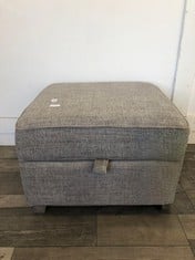 DFS.COM GREY FABRIC FOOTSTOOL RRP £299: LOCATION - FLOOR(COLLECTION OR OPTIONAL DELIVERY AVAILABLE)