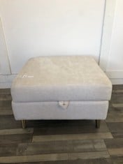 HACKNEY STORAGE FOOTSTOOL MEMORY FOAM LININ CUSHION MODEL SOF4269-27392 RRP £250: LOCATION - FLOOR(COLLECTION OR OPTIONAL DELIVERY AVAILABLE)