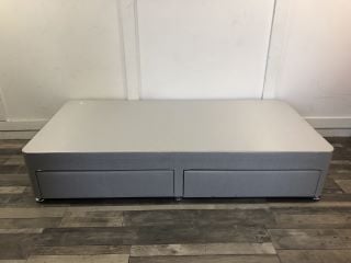 JOHN LEWIS GREY DIVAN BASE WITH DRAWERS: LOCATION - FLOOR(COLLECTION OR OPTIONAL DELIVERY AVAILABLE)