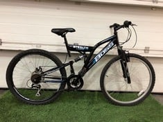 STEALTH BOSS FULL SUSPENSION MOUNTAIN BIKE 26" WHEELS: LOCATION - FLOOR(COLLECTION OR OPTIONAL DELIVERY AVAILABLE)