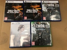 QUANTITY OF GAMES TO INCLUDE CALL OF DUTY BLACK OPS 6 XBOX - ID MAY BE REQUIRED - COLLECTION ONLY - LOCATION LEFT RACK