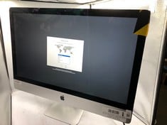 APPLE IMAC 128GB SSD 1TB HDD PC MODEL NO A1419 INTEL CORE I7-4790K 32GB RAM 27" SCREEN SMASHED/SALVAGE/SPARES - COLLECTION ONLY - LOCATION LEFT RACK