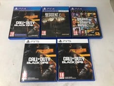 QUANTITY OF GAMES TO INCLUDE CALL OF DUTY BLACK OPS 6 PS5 - ID MAY BE REQUIRED - COLLECTION ONLY - LOCATION RACK