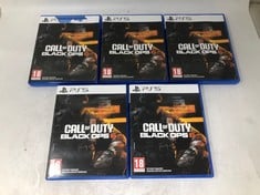 5 X CALL OF DUTY BLACK OPS 6 PS5 - ID MAY BE REQUIRED - COLLECTION ONLY - LOCATION RACK