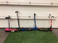 QUANTITY OF ELECTRIC SCOOTERS TO INCLUDE BLUE RAZOR - COLLECTION ONLY - LOCATION FLOOR