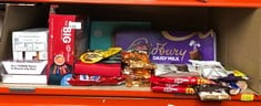 QUANTITY OF FOOD & DRINK ITEMS TO INCLUDE NESTLÉ KITKAT AND FRIENDS BIG BISCUIT BOX | 69 X CHOCOLATE BISCUIT BARS - KITKAT, BLUE RIBAND, TOFFEE CRISP | BULK CHOCOLATE BOX 1.357KG SOIME MAY BE PASSED