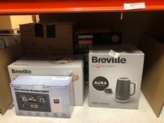 QUANTITY OF ITEMS TO INCLUDE BREVILLE AURA ELECTRIC KETTLE | 1.7L | 3KW FAST BOIL | SHIMMER GREY [VKT232]: LOCATION - B RACK