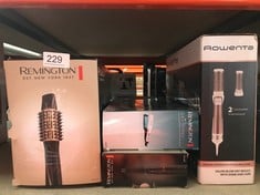 QUANTITY OF ITEMS TO INCLUDE REMINGTON BLOW DRY & STYLE AIR STYLER - FOR ALL HAIR LENGTHS (6 ATTACHMENTS, 25MM, 38MM, 50MM BRUSH, FIRM PADDLE BRUSH, CONCENTRATOR, ROOT BOOST, 2 HEAT & 2 SPEED SETTING