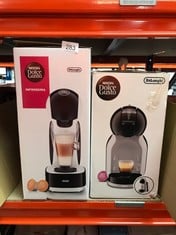 DELONGHI NESCAFÉ DOLCE GUSTO INFINISSIMA POD CAPSULE COFFEE MACHINE, ESPRESSO, CAPPUCCINO AND MORE,1.2 LITERS, EDG260.W, WHITE AND BLACK, PACK OF 1 + NESCAFÉ DOLCE GUSTO DE'LONGHI MINI ME EDG 155.BG