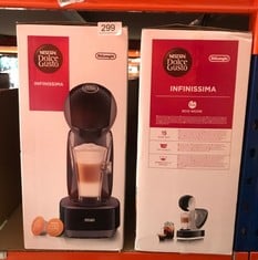 NESCAFÉ DOLCE GUSTO EDG260.G INFINISSIMA DOLCE GUSTO POD CAPSULE COFFEE MACHINE, 1470 W, 1.2 LITERS, BLACK AND CHARCOAL + DELONGHI NESCAFÉ DOLCE GUSTO INFINISSIMA POD CAPSULE COFFEE MACHINE, ESPRESSO