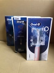 QUANTITY OF ITEMS TO INCLUDE ORAL-B IO3 ELECTRIC TOOTHBRUSHES ADULTS, 1 TOOTHBRUSH HEAD & TRAVEL CASE, 3 MODES WITH TEETH WHITENING, BLACK: LOCATION - D RACK