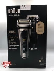 BRAUN SERIES 9 PRO+ ELECTRIC SHAVER FOR MEN, BRAUN SHAVERS FOR MEN, 5 PRO SHAVE ELEMENTS & PRECISION LONG HAIR PRO TRIMMER, SMARTCARE CENTER, WET & DRY ELECTRIC RAZOR FOR MEN, 60 MIN RUNTIME, 9465CC.