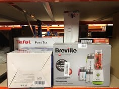 QUANTITY OF ITEMS TO INCLUDE BREVILLE BLEND ACTIVE PERSONAL BLENDER & SMOOTHIE MAKER | 350W | FAMILY PACK | 4 PORTABLE BLEND ACTIVE BOTTLES (300ML | 600ML) | LEAK PROOF LIDS | WHITE & GREEN [VBL252]: