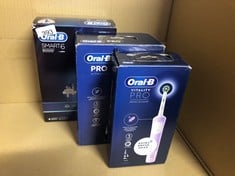 QUANTITY OF HEALTH & BEAUTY ITEMS TO INCLUDE ORAL-B SMART 6 ELECTRIC TOOTHBRUSHES FOR ADULTS, APP CONNECTED HANDLE, 3 TOOTHBRUSH HEADS & TRAVEL CASE, 5 MODES, TEETH WHITENING,  6000N: LOCATION - E RA