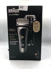 BRAUN SERIES 9 PRO+ ELECTRIC SHAVER FOR MEN, BRAUN SHAVERS FOR MEN, 5 PRO SHAVE ELEMENTS & PRECISION LONG HAIR PRO TRIMMER, SMARTCARE CENTER, WET & DRY ELECTRIC RAZOR FOR MEN, 60 MIN RUNTIME, 9465CC.