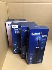 QUANTITY OF ITEMS TO INCLUDE ORAL-B PRO SERIES 3 BLUE ELECTRIC TOOTHBRUSH, 1 TOOTHBRUSH HEAD, 1 TRAVEL CASE, DESIGNED BY BRAUN: LOCATION - E RACK