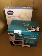 VTECH AM706-1W BABY MONITOR WITH LONG RANGE, UP TO 1,000FT, AUDIO BABY MONITOR WITH CLEAR SOUND, 2-WAY AUDIO TALK, BABY MONITOR WITH VIBRATING SOUND ALERT, GLOW-ON-CEILING NIGHT LIGHT + TOMMEE TIPPEE