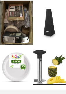 QUANTITY OF ITEMS TO INCLUDE PINEAPPLE CUTTER: LOCATION - F RACK